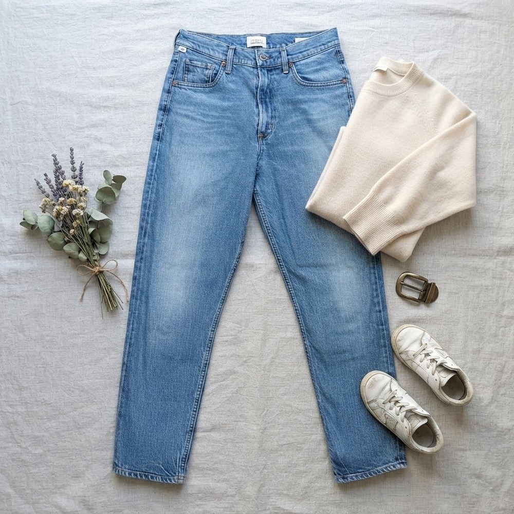 Citizens of Humanity Marlee High Rise Tapered Jeans Medium Wash Blue Denim 25